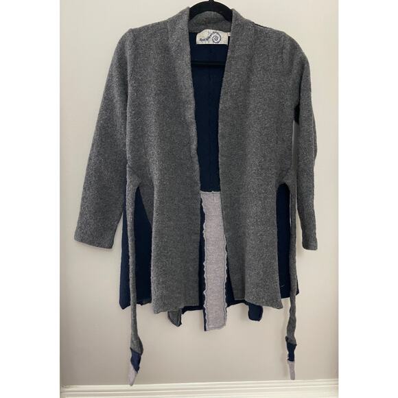 Anthropologie Cozy Minimalist Rosie Niera Denisse 100% Boiled Wool Navy Jacket S - Picture 9 of 13